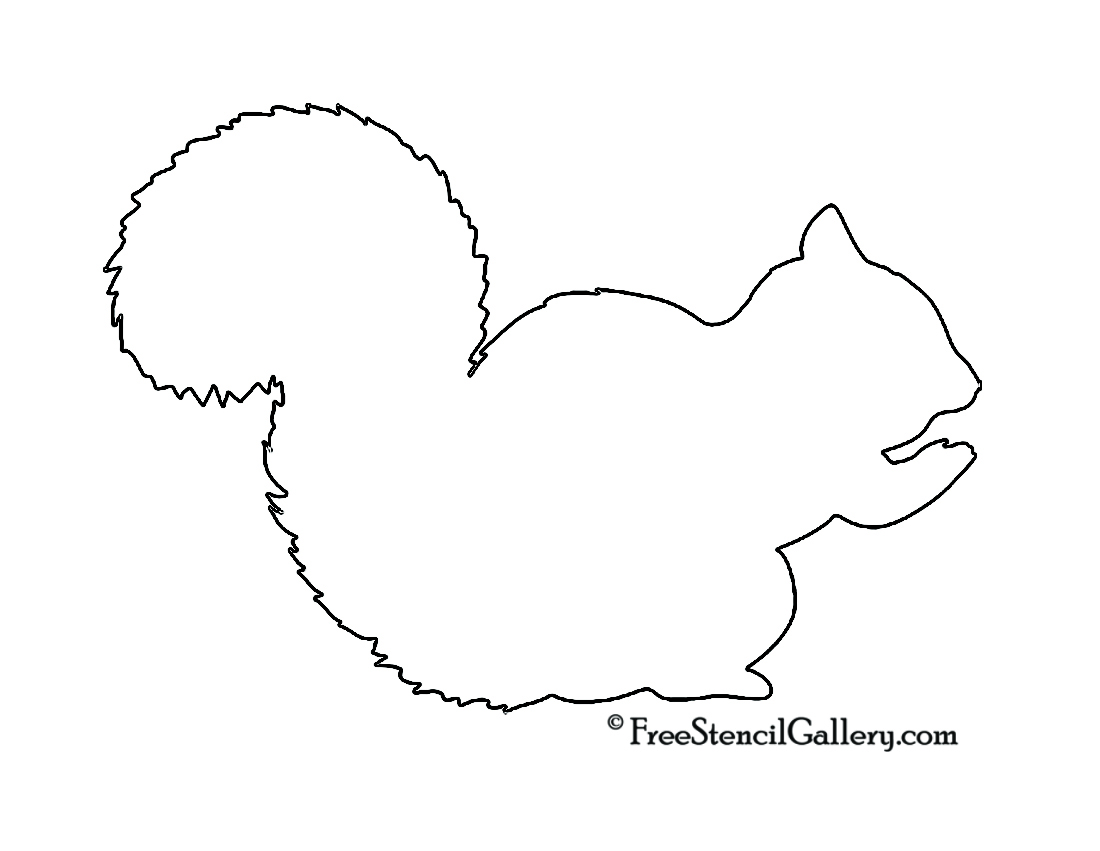 Squirrel Silhouette Stencil Free Stencil Gallery
