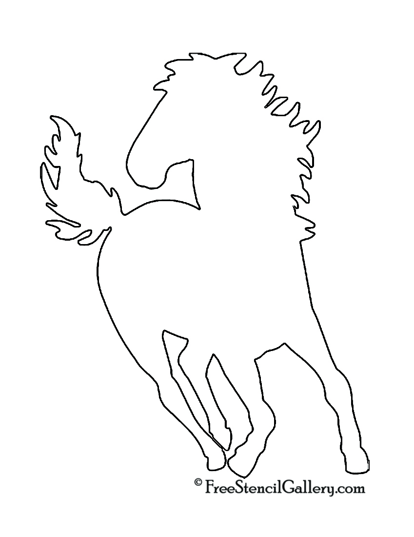 Horse Silhouette Stencil