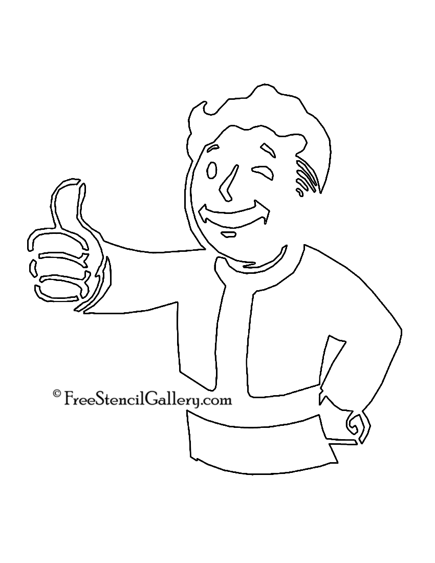 Fallout Vault Boy Stencil Free Stencil Gallery