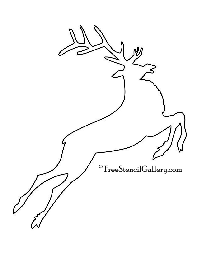 Reindeer Silhouette Stencil 10