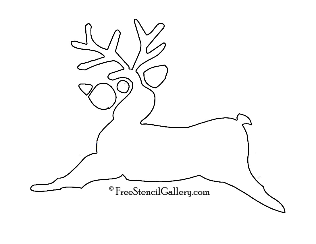 Reindeer Stencil 02