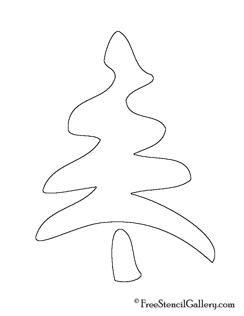Christmas Tree Stencil 03