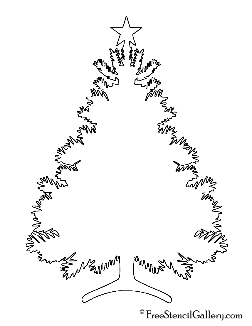 Christmas Tree Stencil 05 Free Stencil Gallery