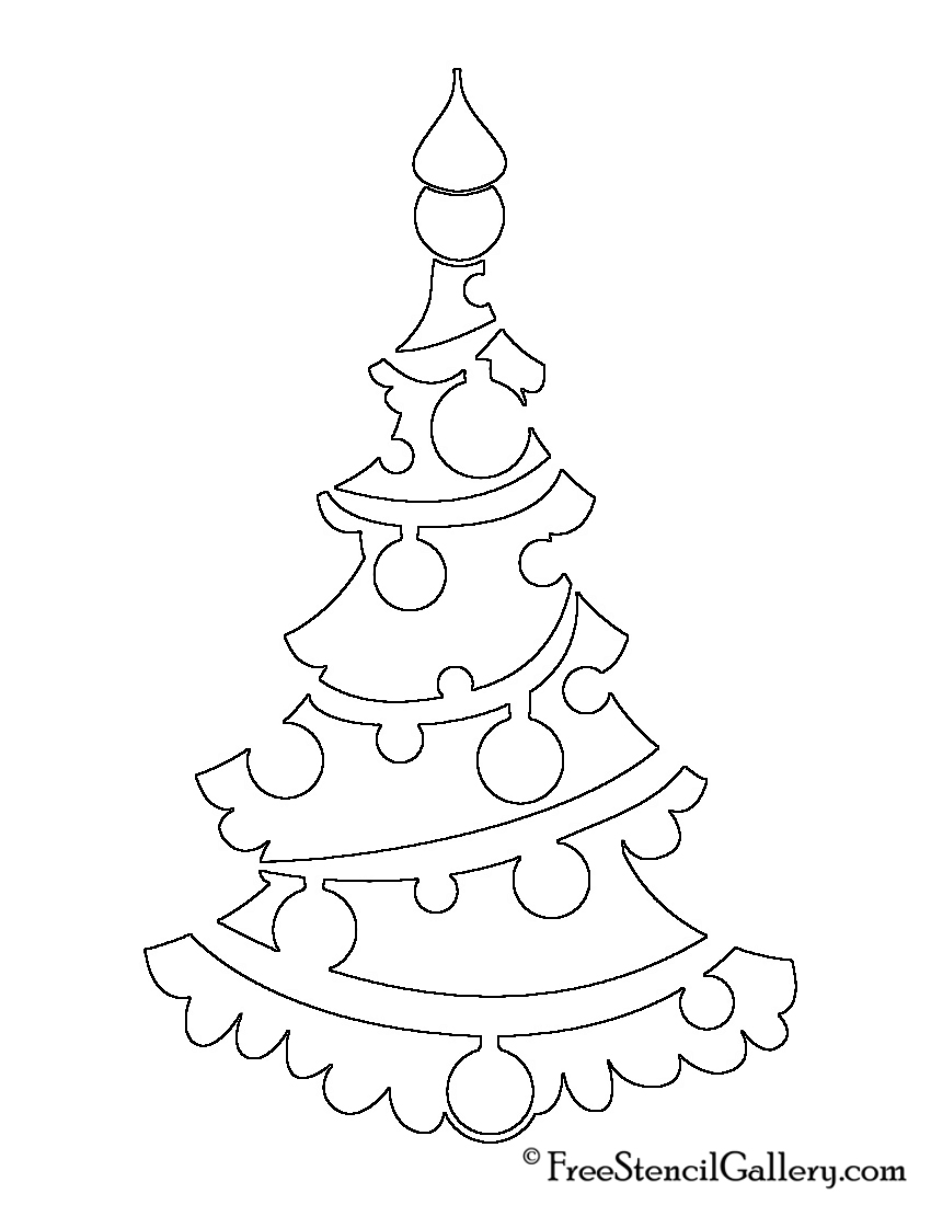Christmas Tree Stencil 06