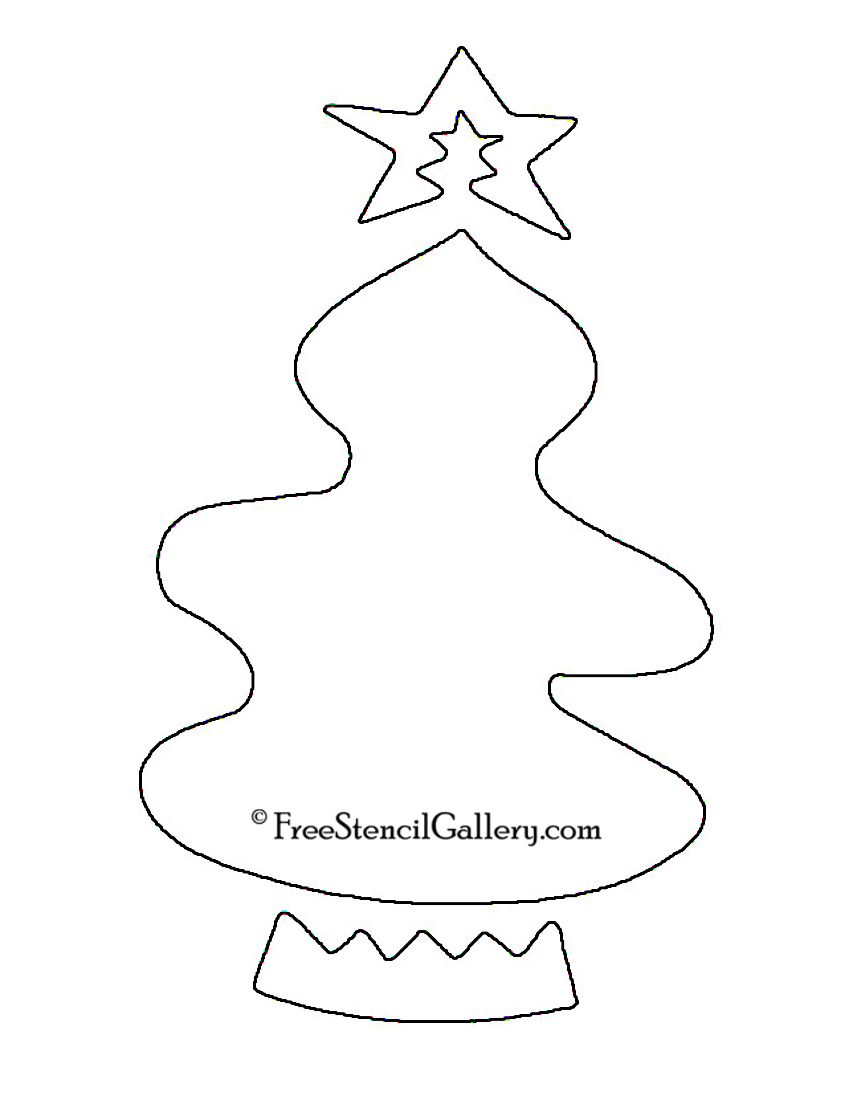 Christmas Tree Stencil 10