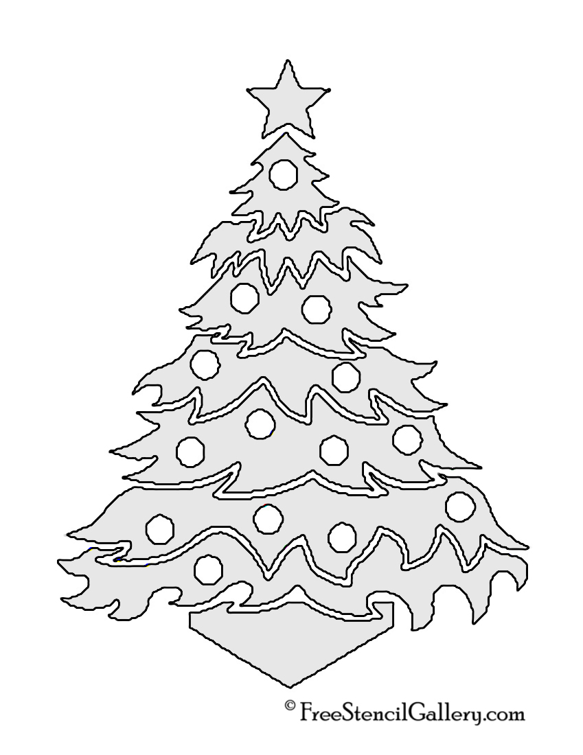 Christmas Tree Stencil 12