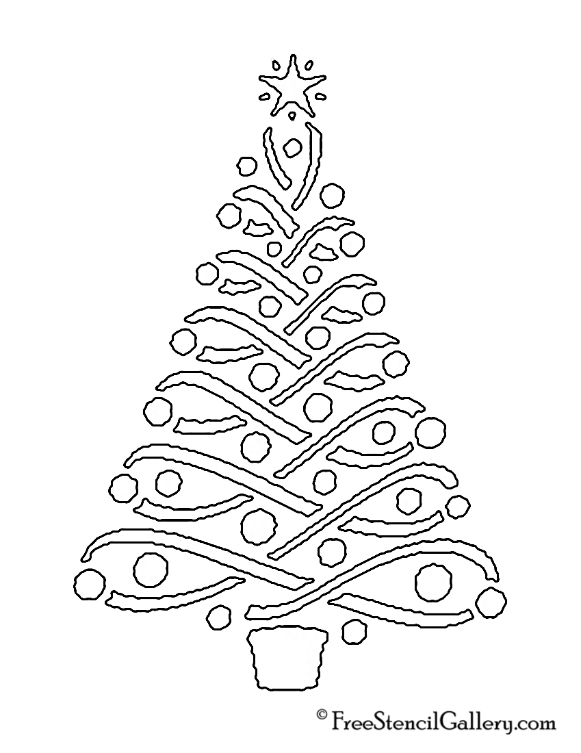 Christmas Tree Stencil 14 Free Stencil Gallery