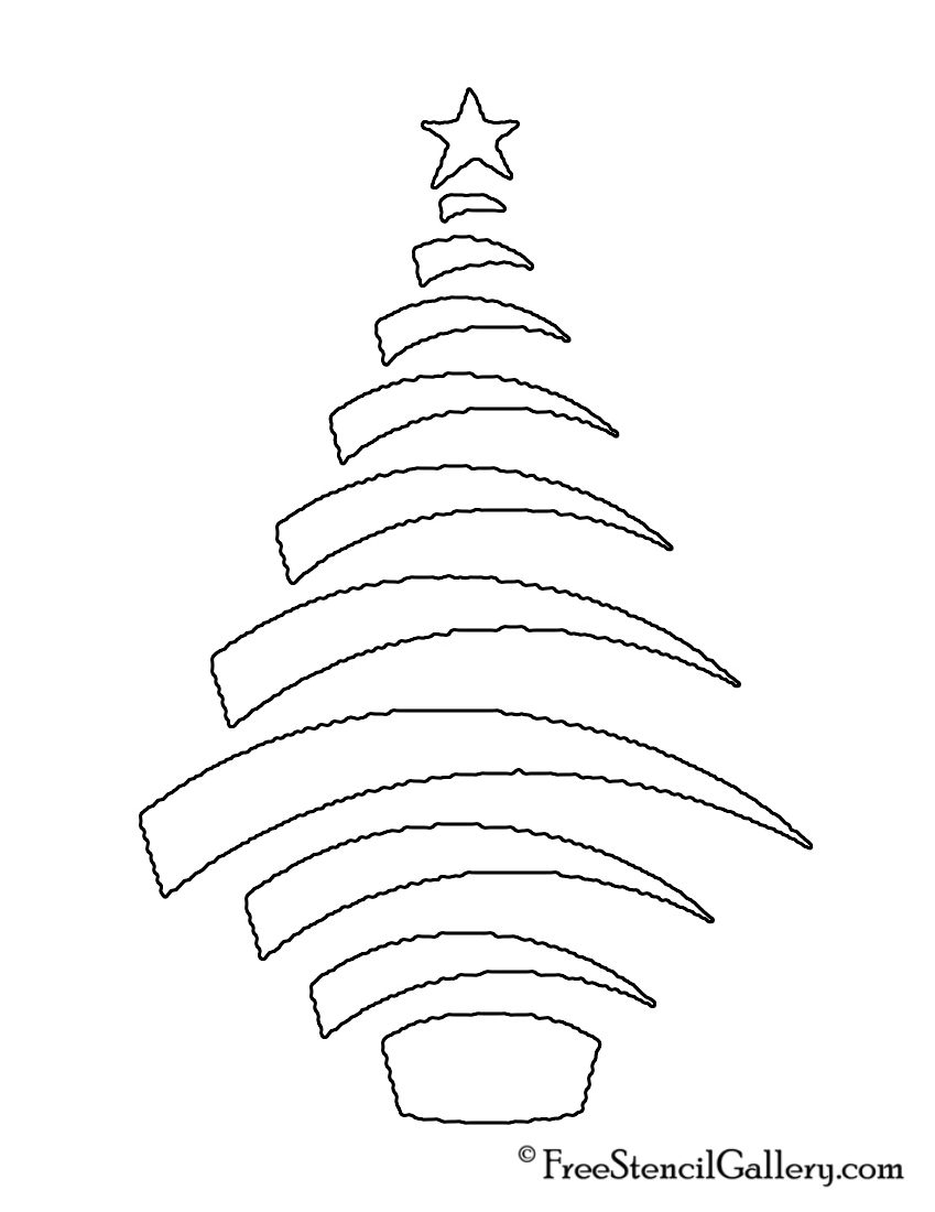 Christmas Tree Stencil 16