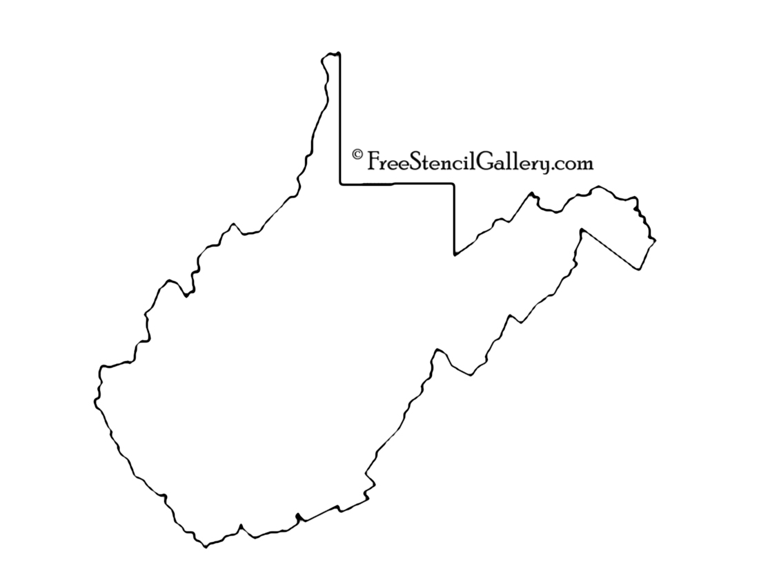 West Virginia Stencil