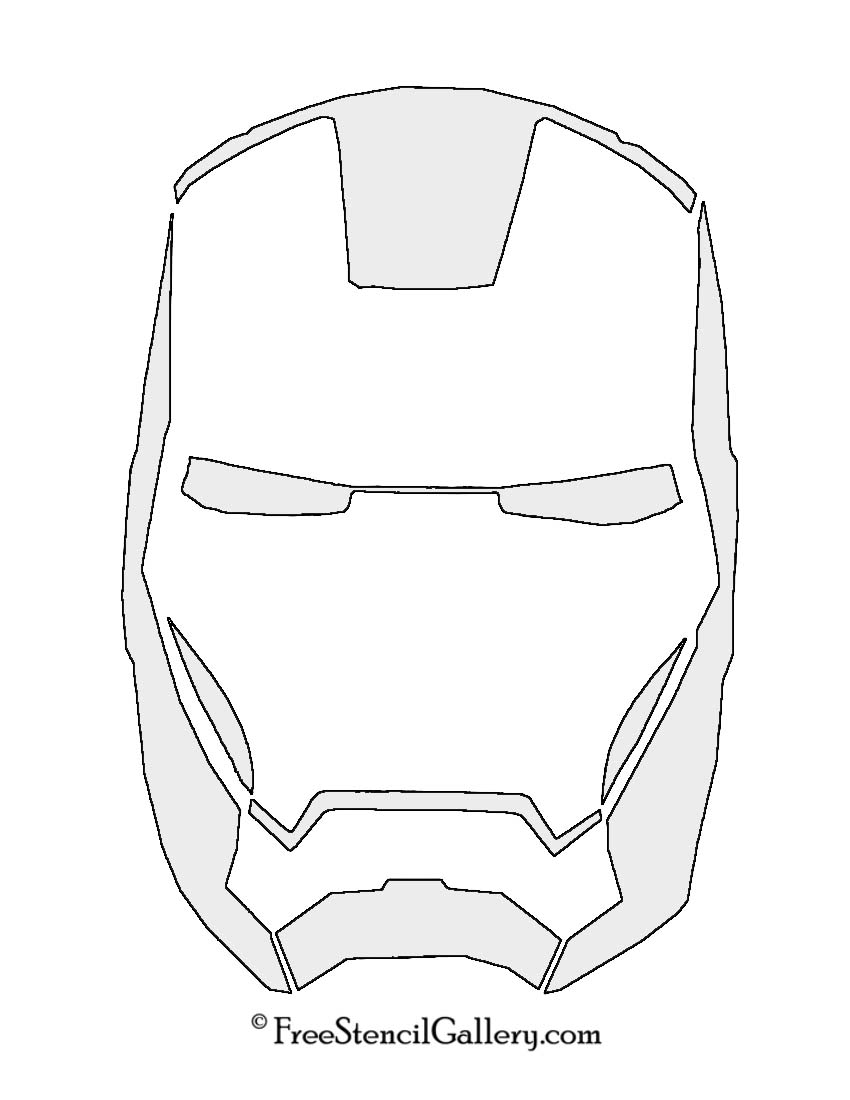 Iron Man Mask Stencil Free Stencil Gallery