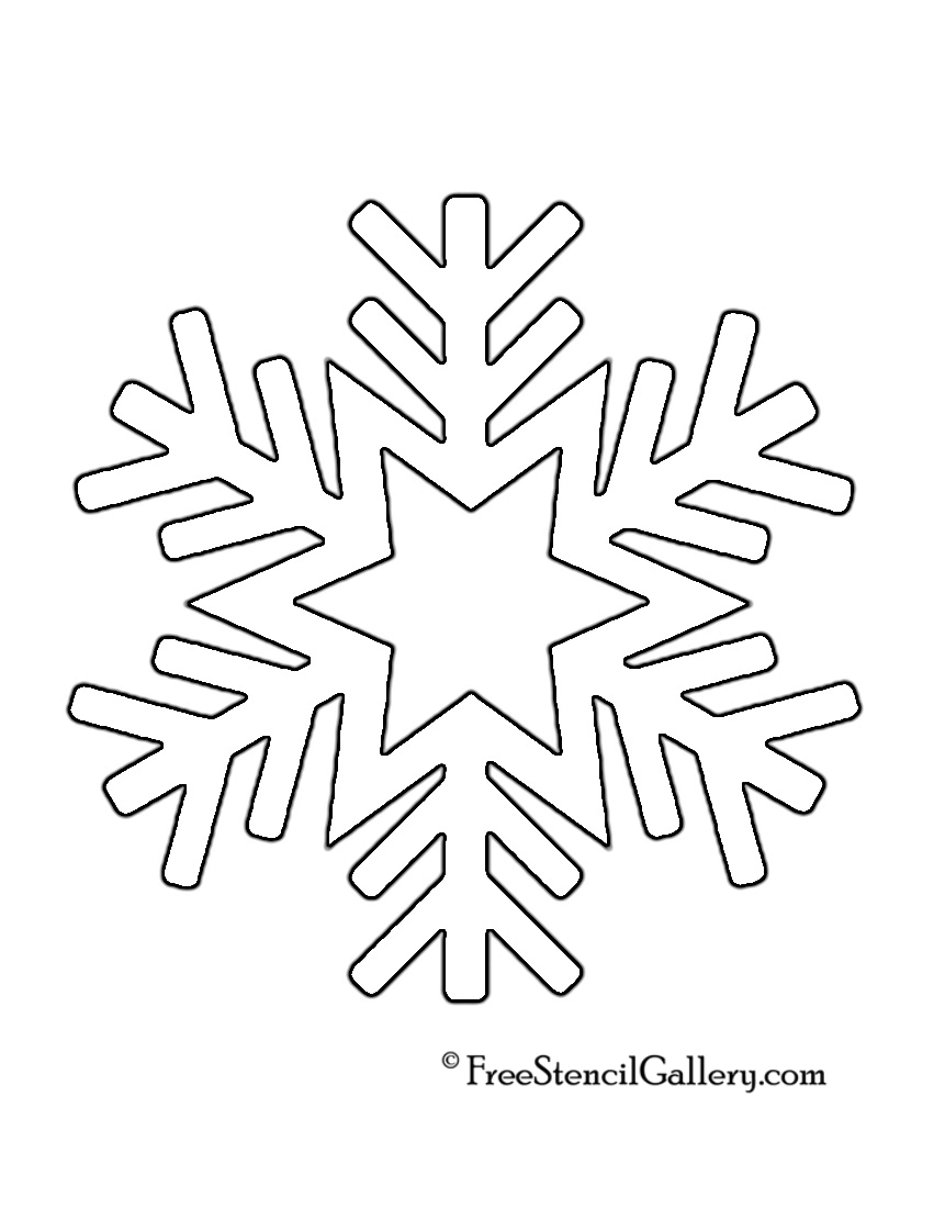 Free Printable Snowflake Stencil Template