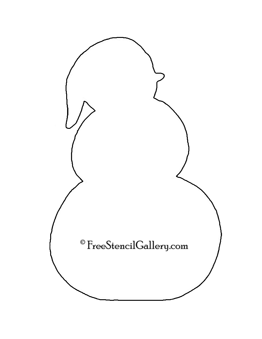 Snowman Stencil 03