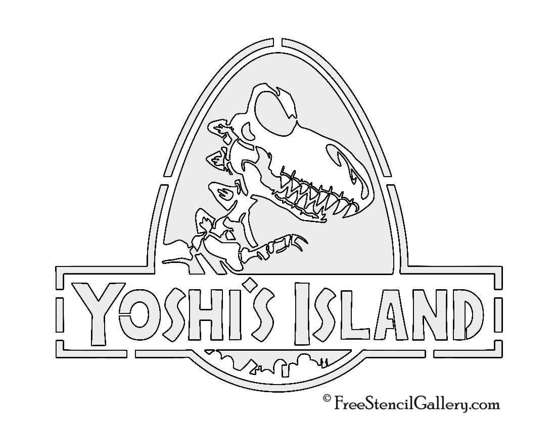 Jurassic Yoshi's Island Stencil