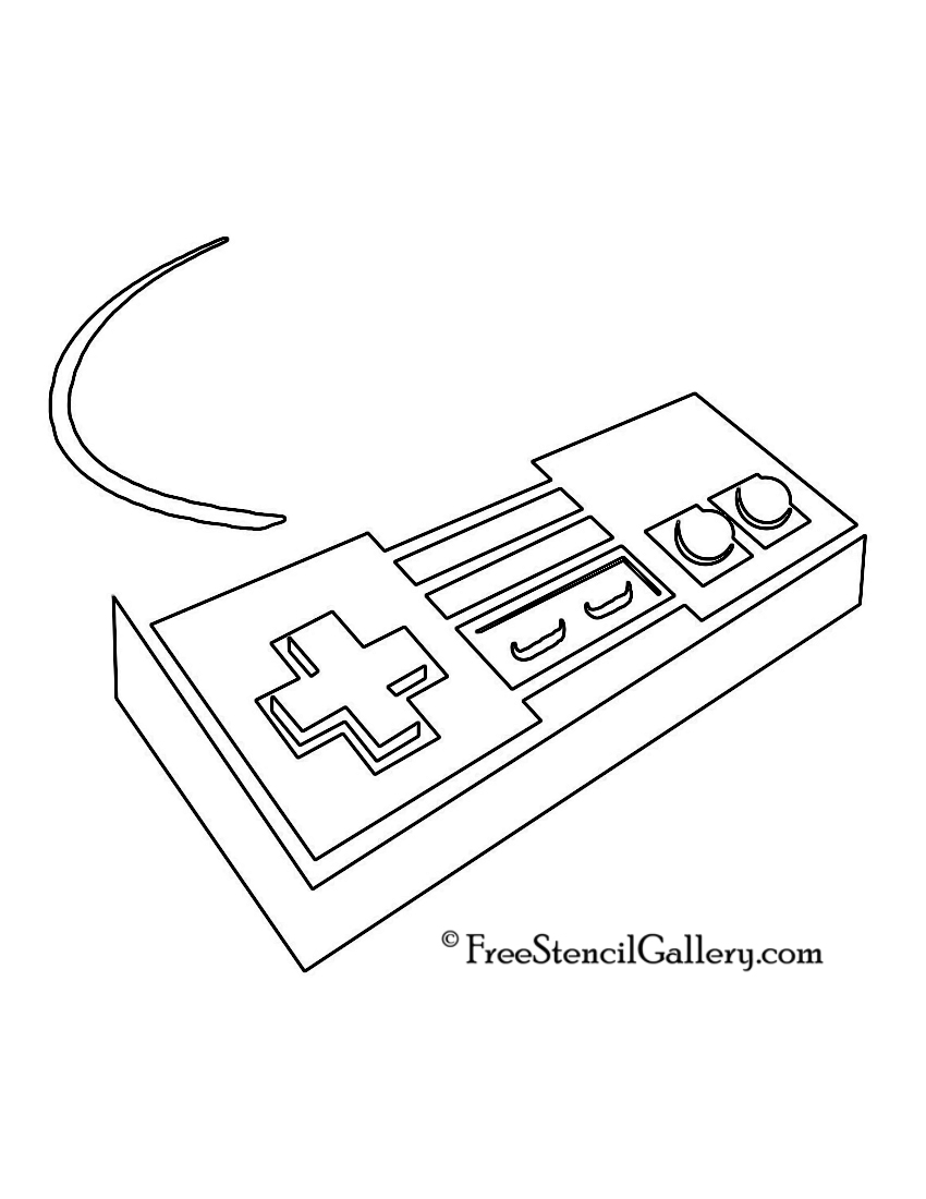 Nintendo - NES Controller Stencil