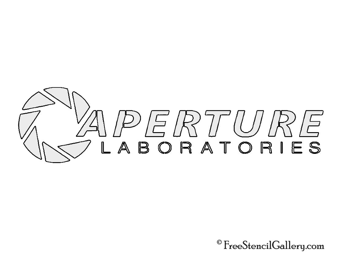 Portal - Aperture Laboratories Stencil