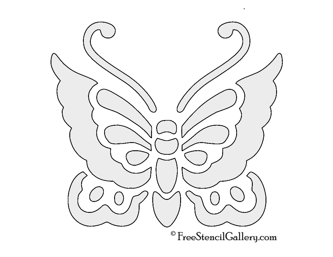 Butterfly Stencil 02 Free Stencil Gallery