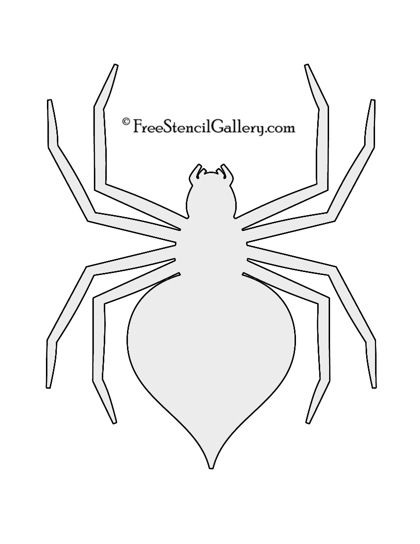 Spider Silhouette Stencil 02
