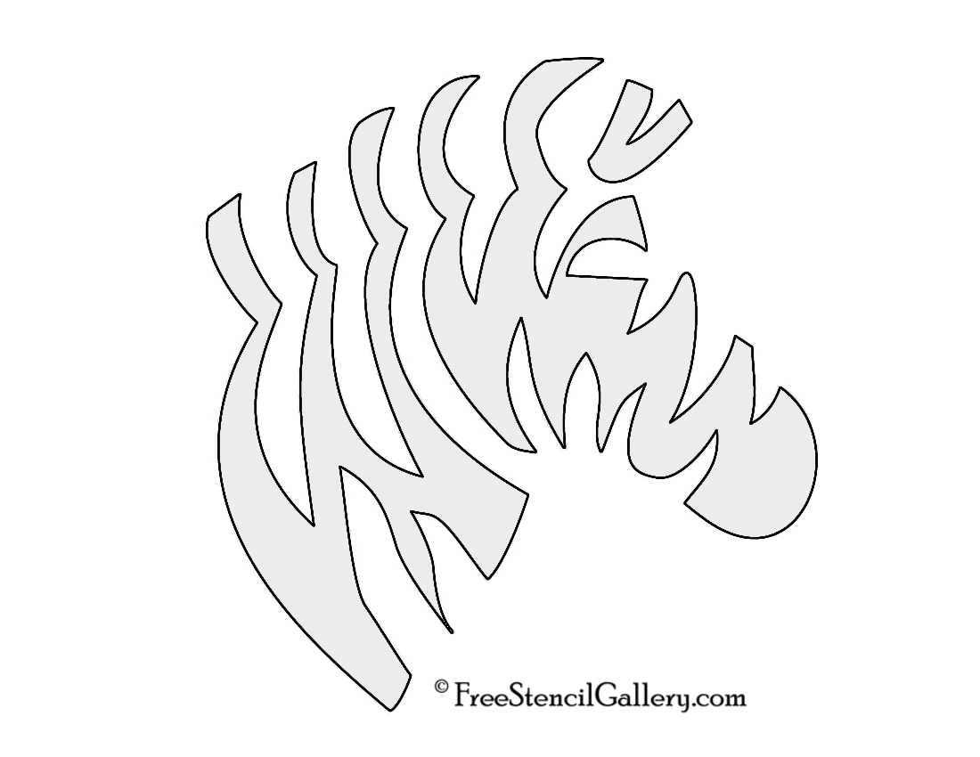 Zebra Profile Stencil