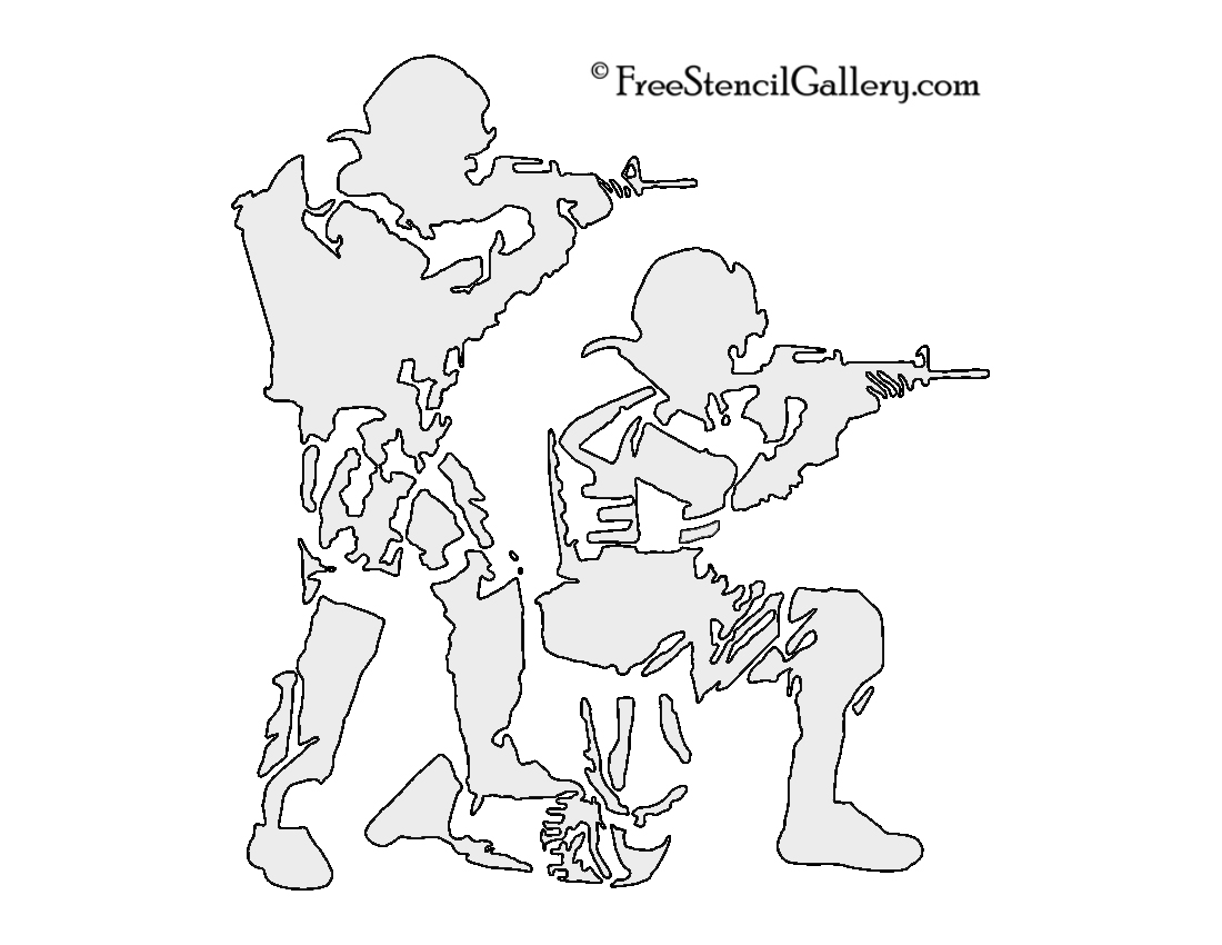 Soldiers Stencil