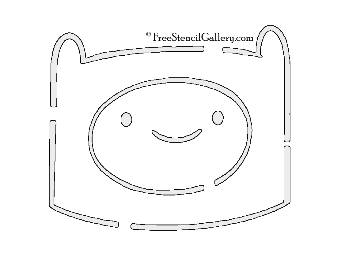 Adventure Time Pumpkin Stencil