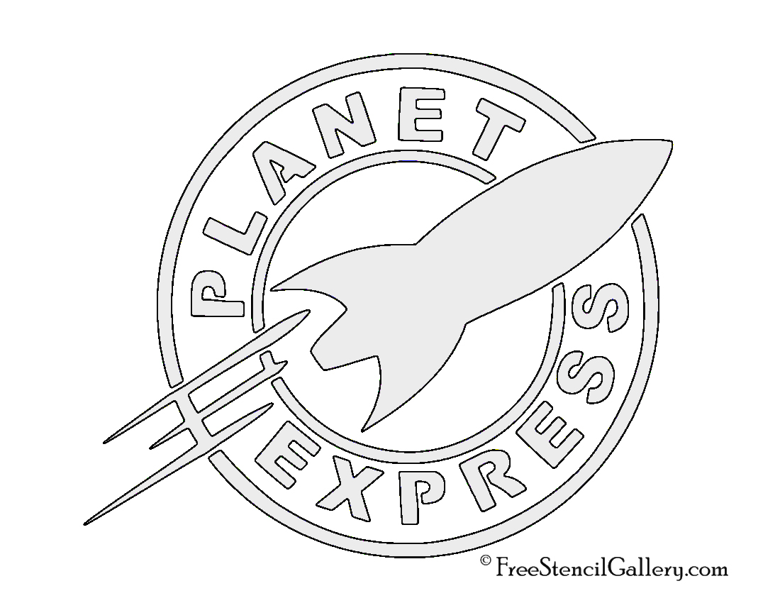 Futurama - Planet Express Logo Stencil