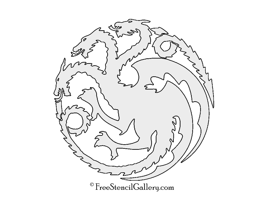 Game of Thrones - House Targaryen Sigil Stencil