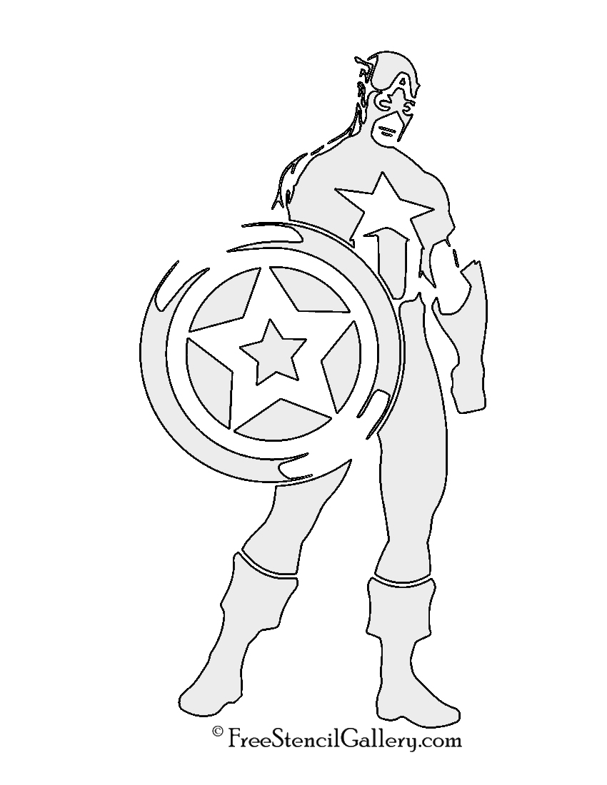Captain America Stencil