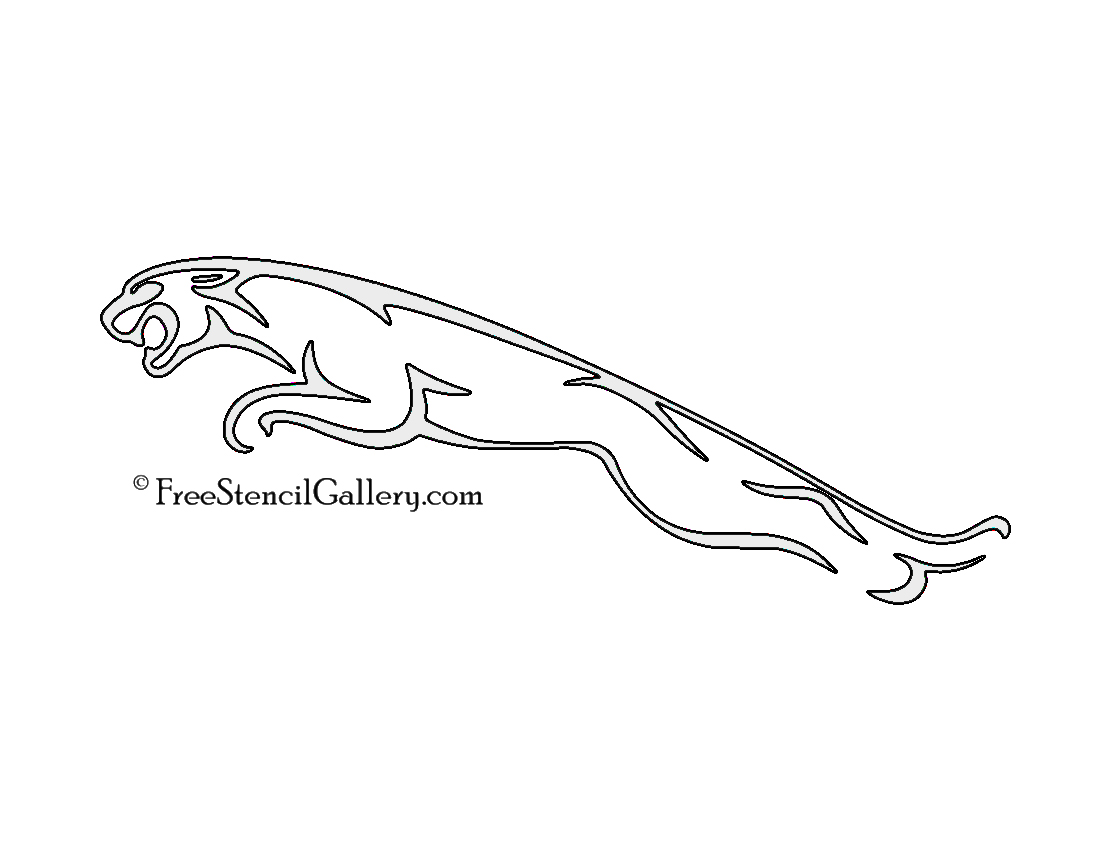 Jaguar Logo Stencil