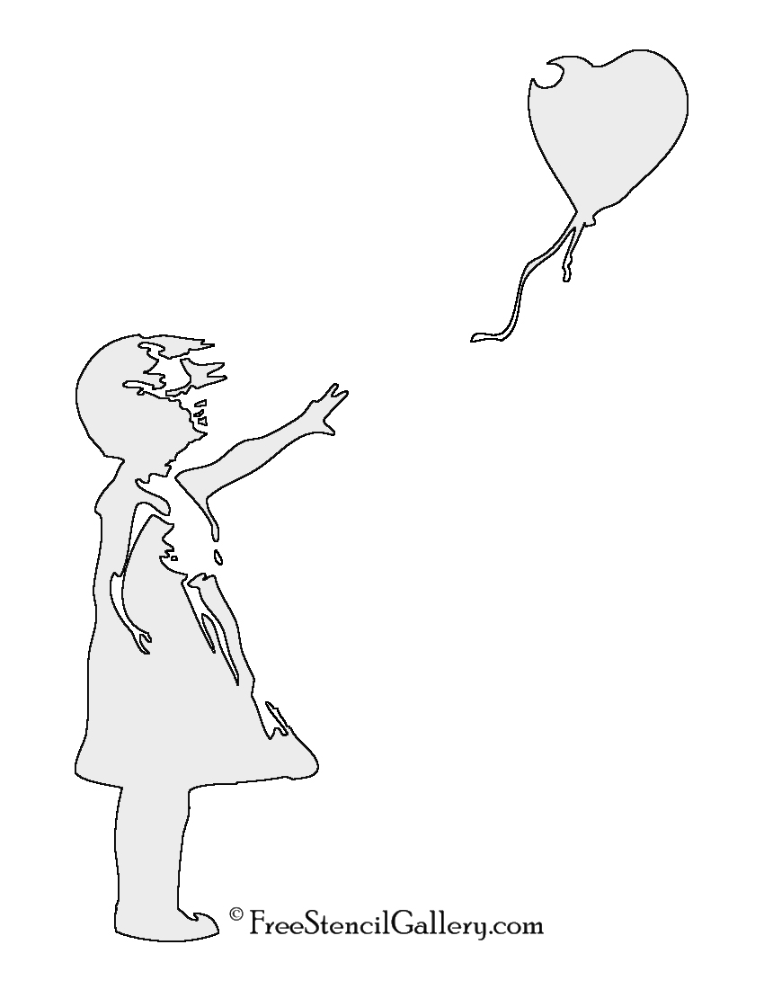 Banksy-Balloon Girl Stencil