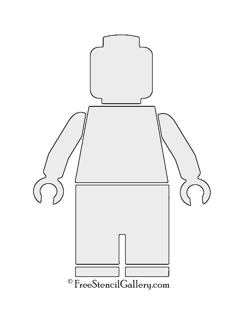 Lego Man Stencil