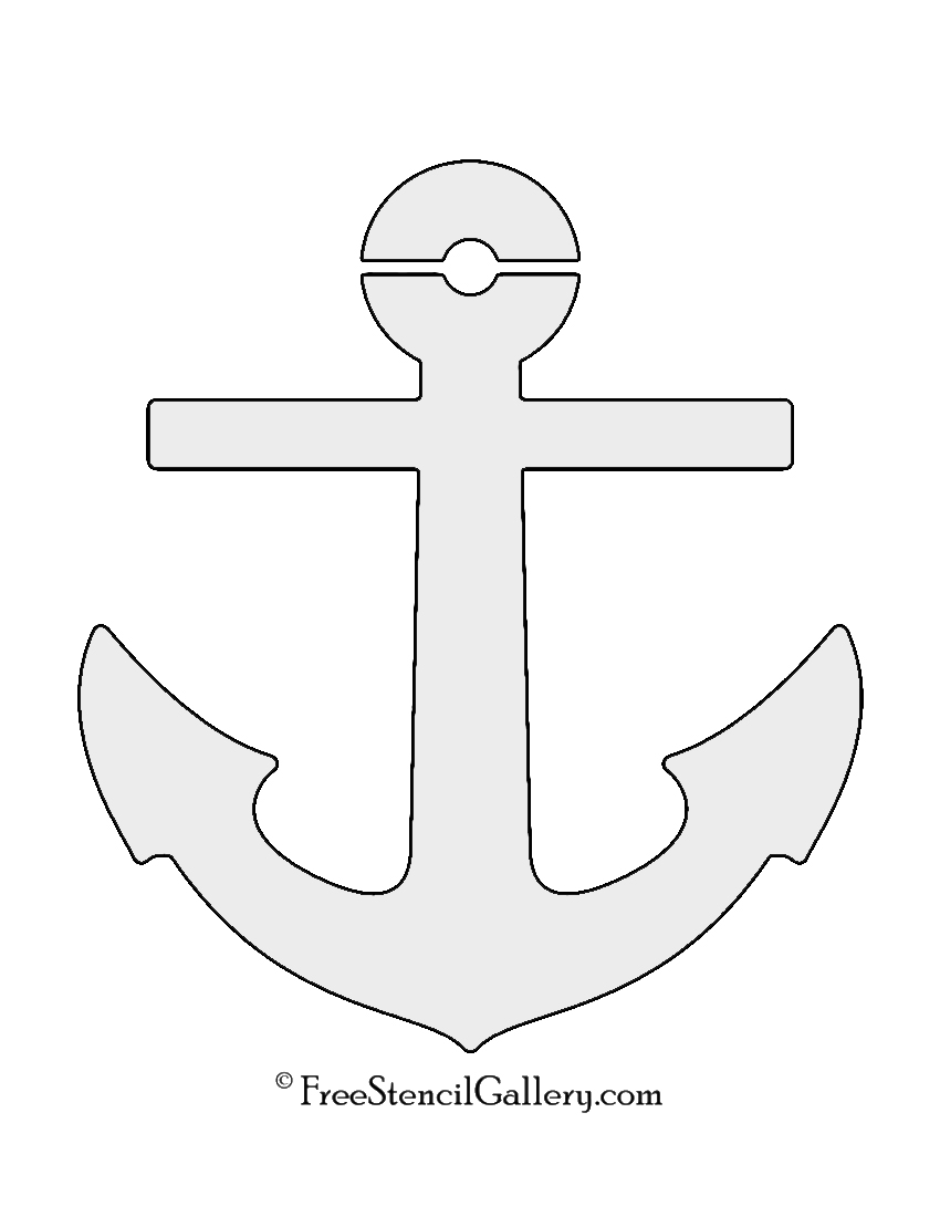 Boat Anchor Stencil