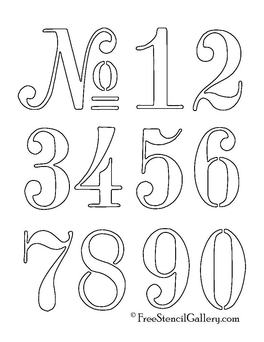 Free Printable Number Stencils Printable World Holiday