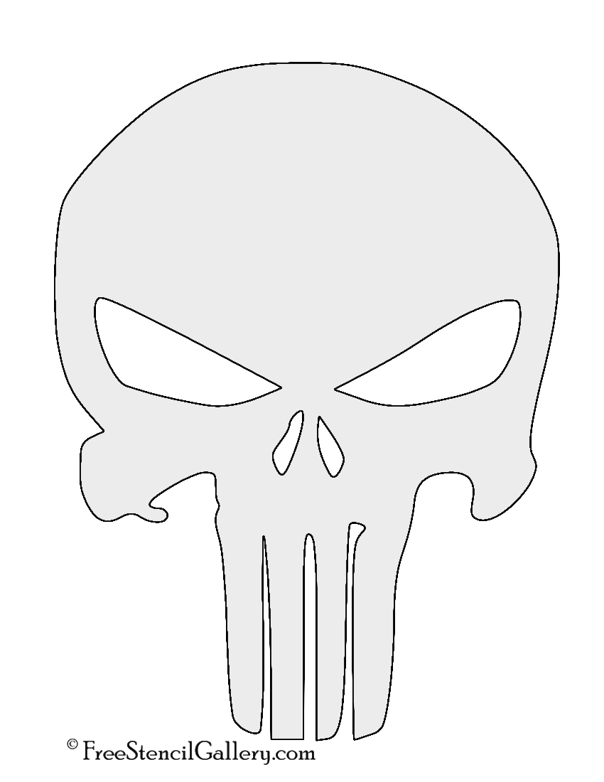 Punisher Skull Stencil Template Reusable Stencil with Multiple Sizes Available 