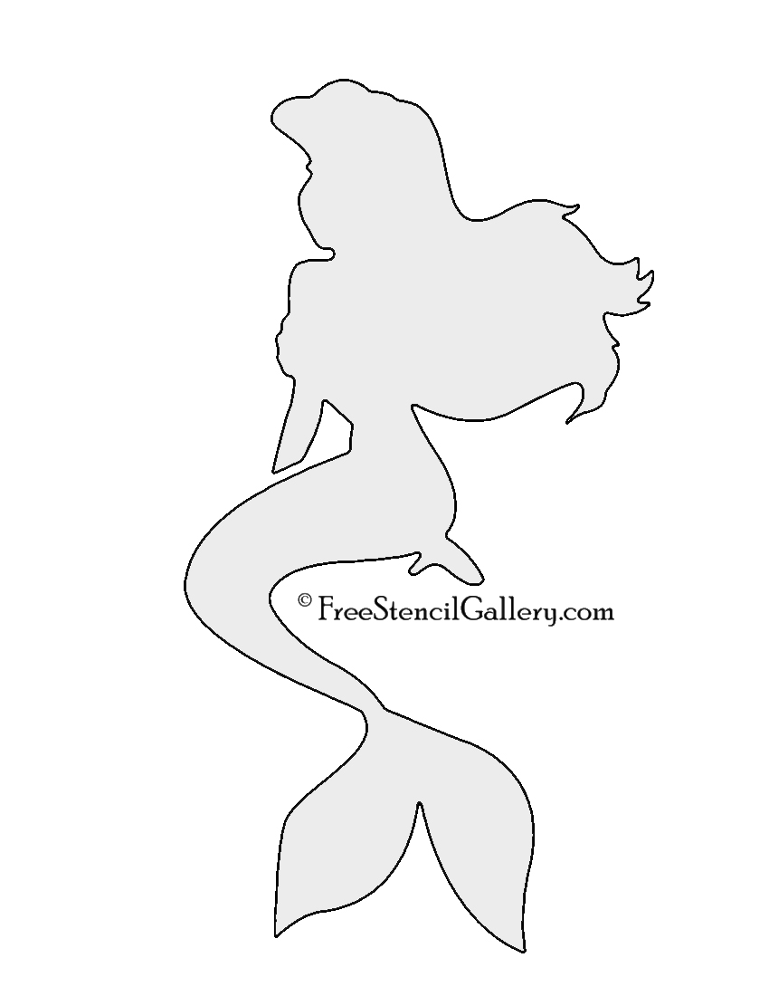 Mermaid Pumpkin Carving Template