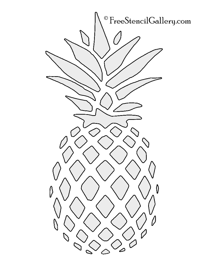 Pineapple Stencil | Free Stencil Gallery