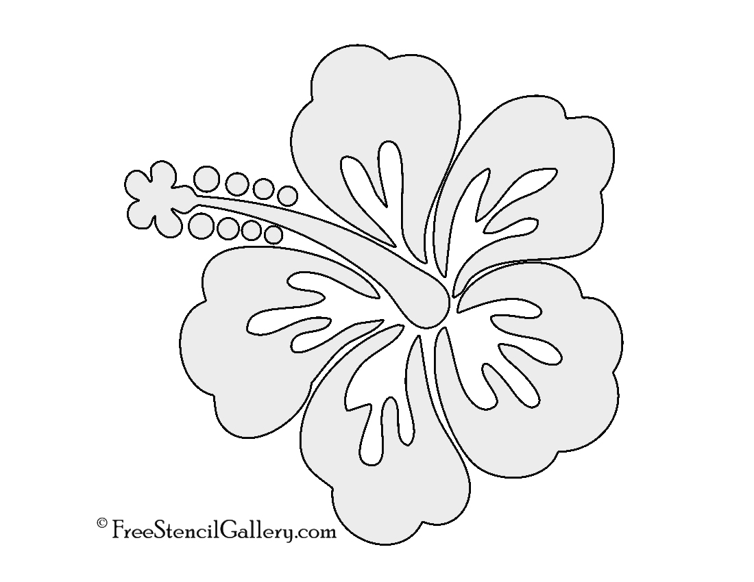 Hibiscus Flower Stencil Free Stencil Gallery