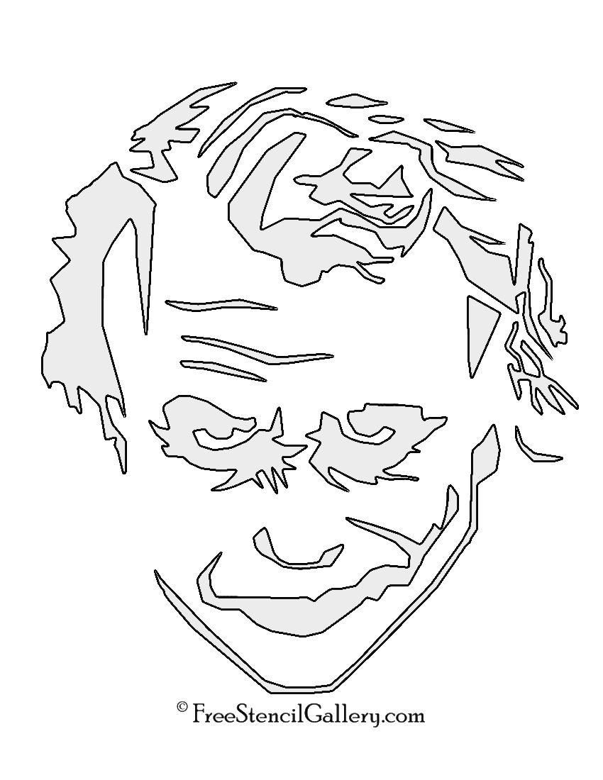 Joker Pumpkin Stencil