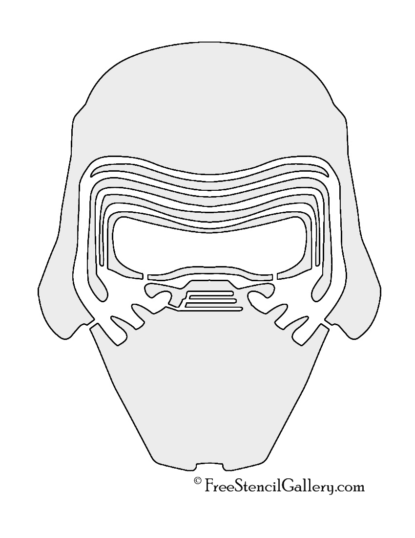 Kylo Ren Mask Stencil Free Stencil Gallery