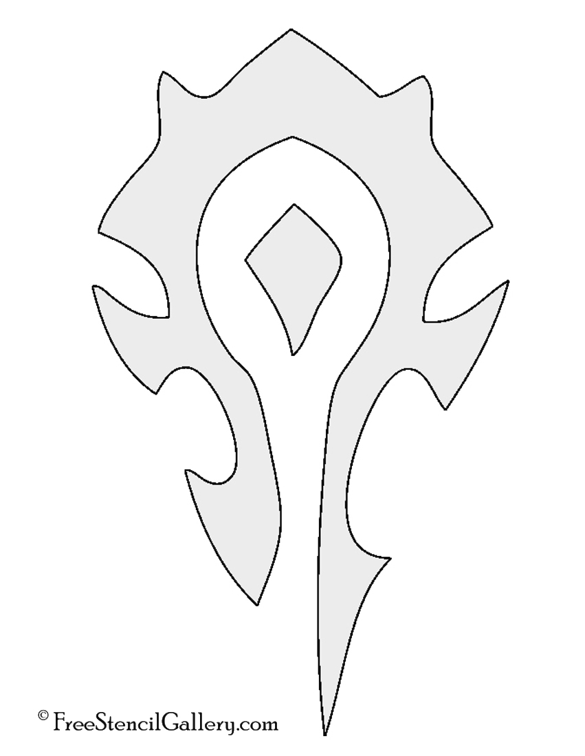 Warcraft Horde Symbol Stencil Free Stencil Gallery