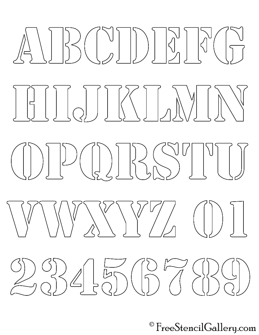 10 Best Free Printable Alphabet Stencil Letters Template PDF for Free at  Printablee