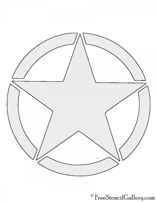 Army Star Logo Stencil