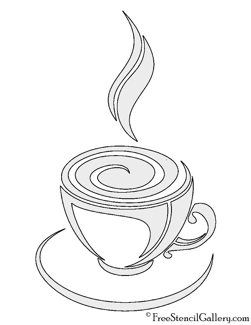 Coffee Cup Stencil Printable Printable World Holiday