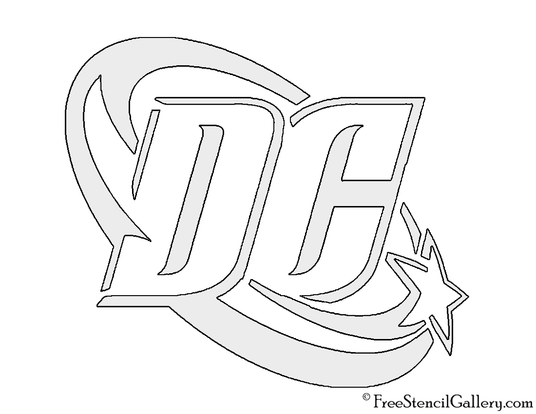 DC Comics Logo Stencil | Free Stencil Gallery