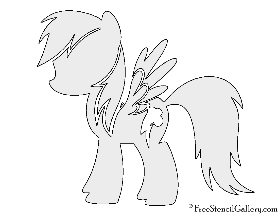 My Little Pony Rainbow Dash Pumpkin Stencil