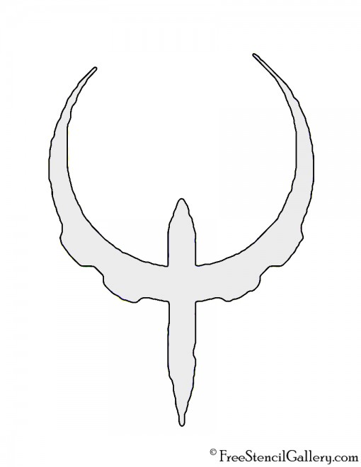 Quake Logo Stencil