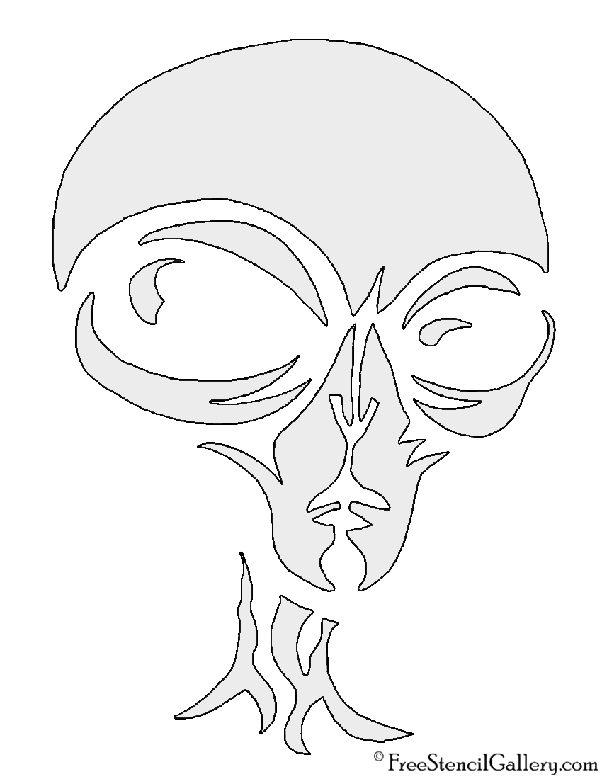 Alien Face Stencil Free Stencil Gallery