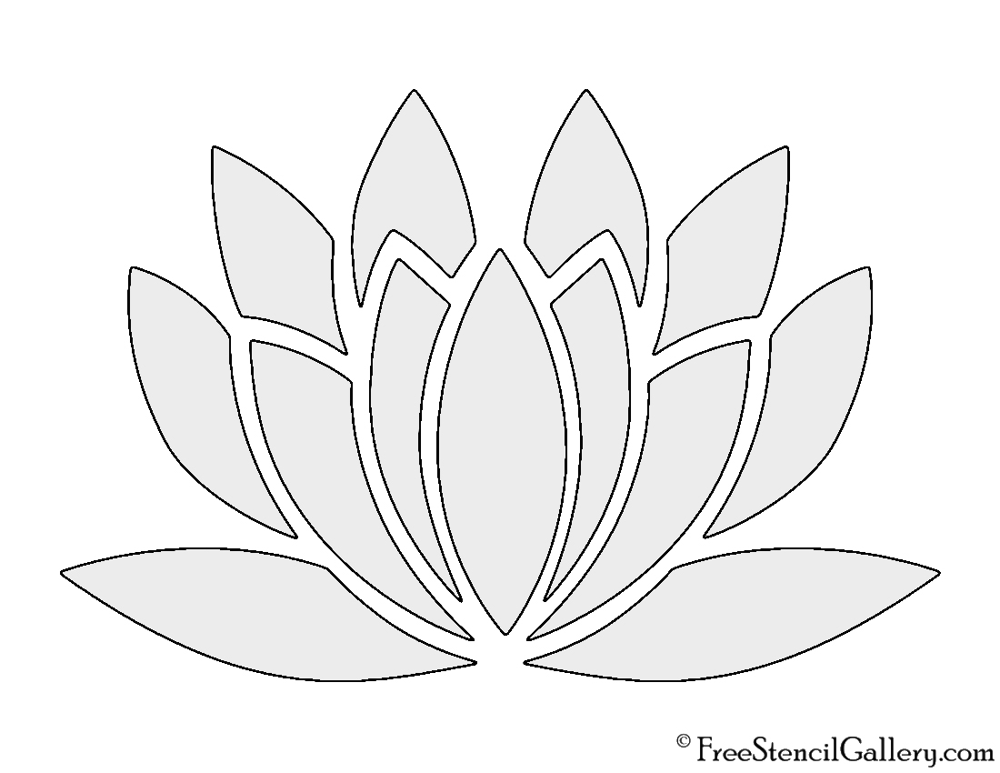 Lotus Flower Stencil Free Stencil Gallery