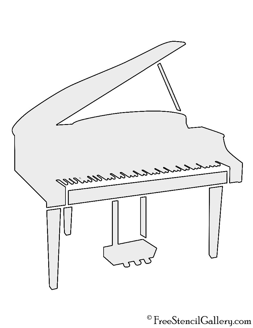 Piano Stencil Free Stencil Gallery