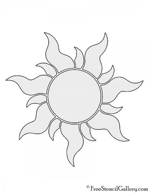 Tangled - Sun Stencil