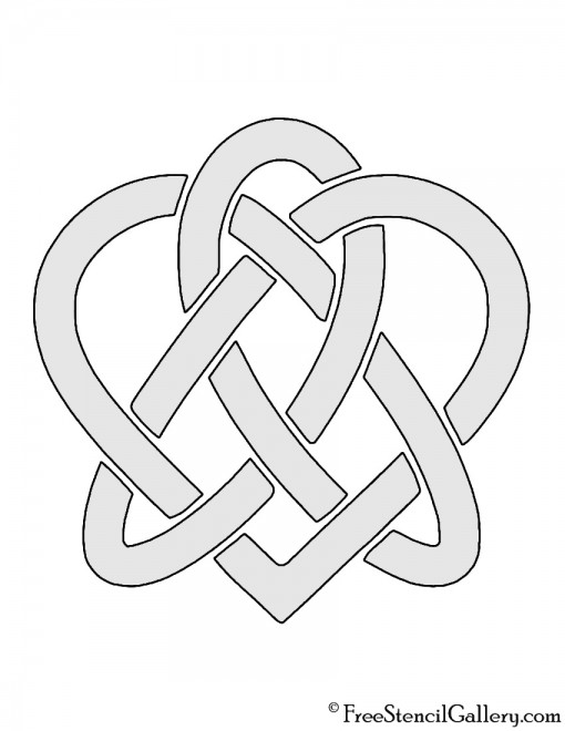 Celtic Knot - Heart Stencil